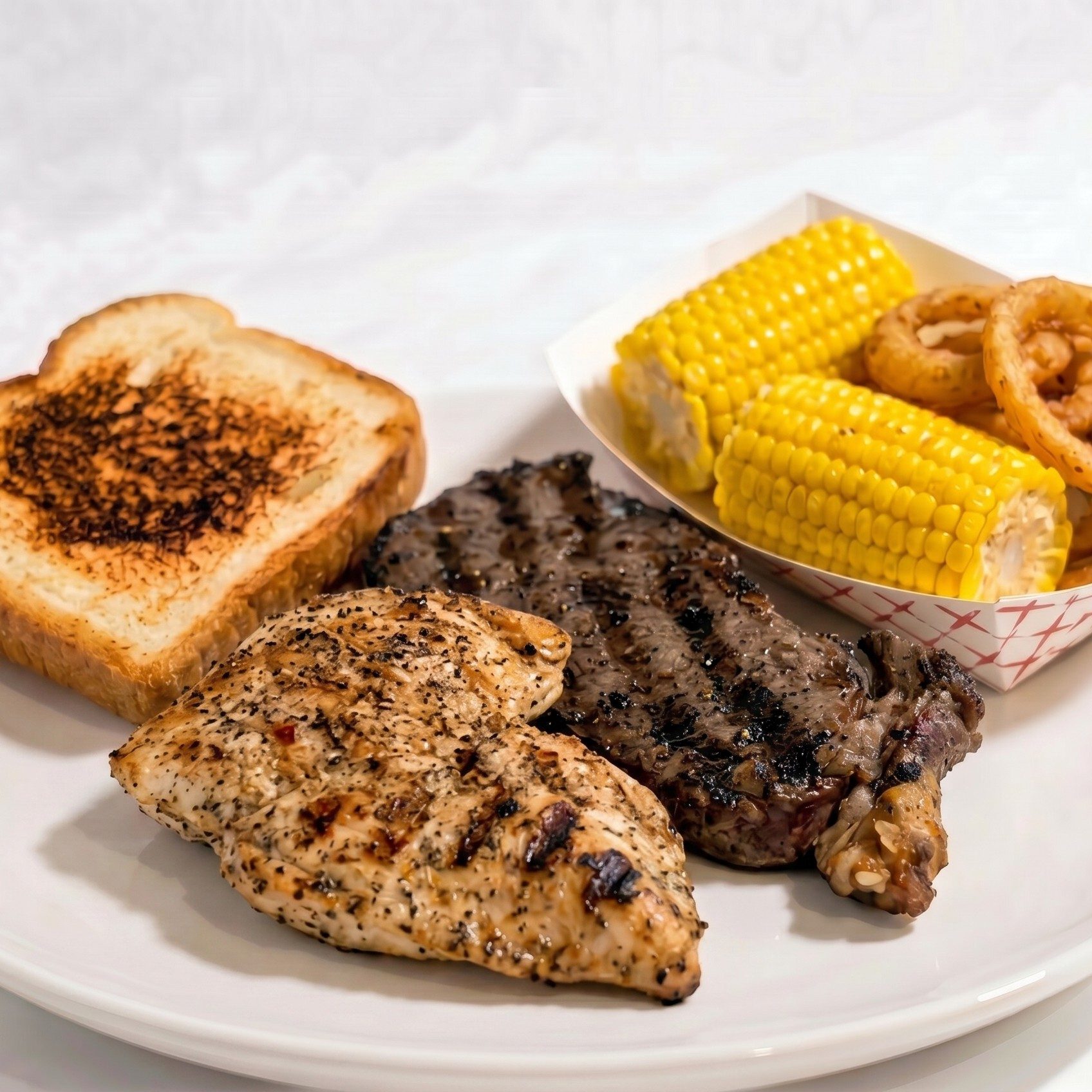 Steak and Chicken Combo Plate.