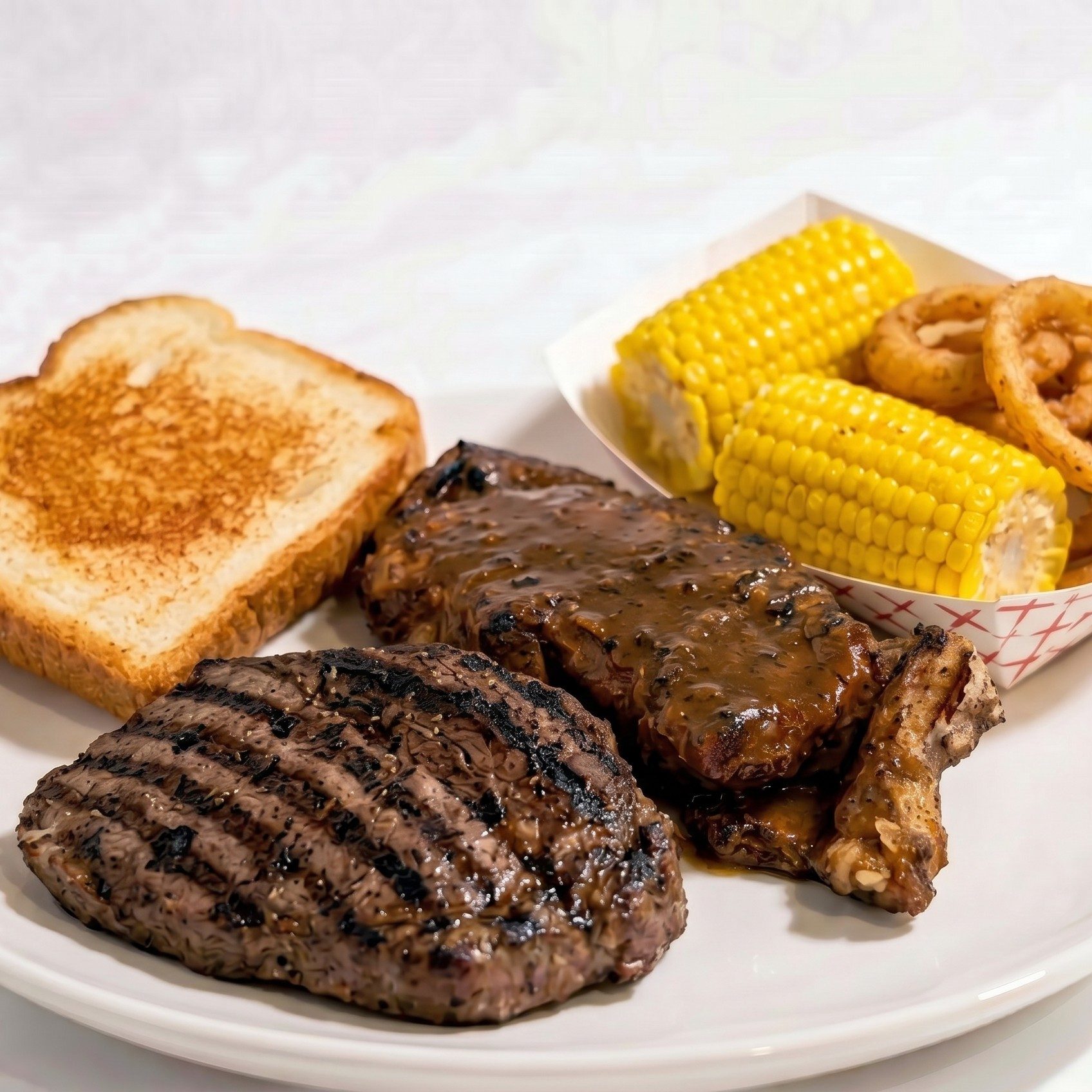 Steak and Riblets Combo Plate.