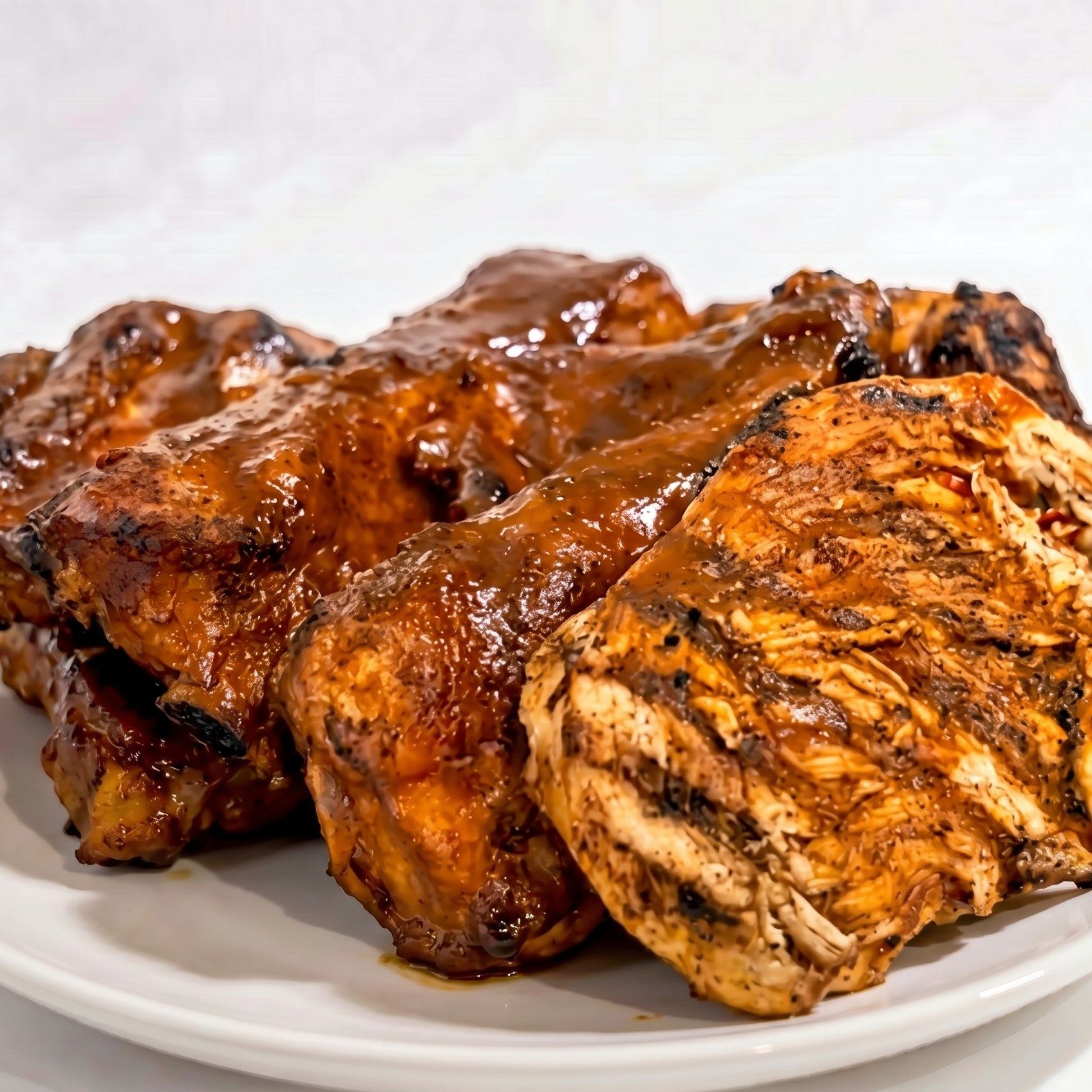 Riblets and Chicken Combo Plate.